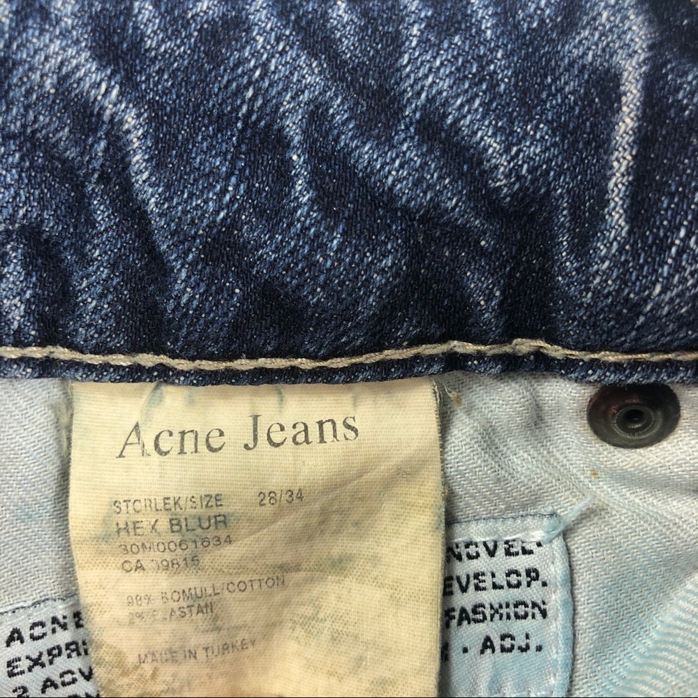 Acne Studios Distressed Blue Jeans sz 28 - Picture 7 of 8